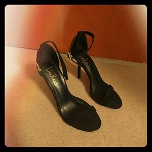 Lulus black ankle strap heel
